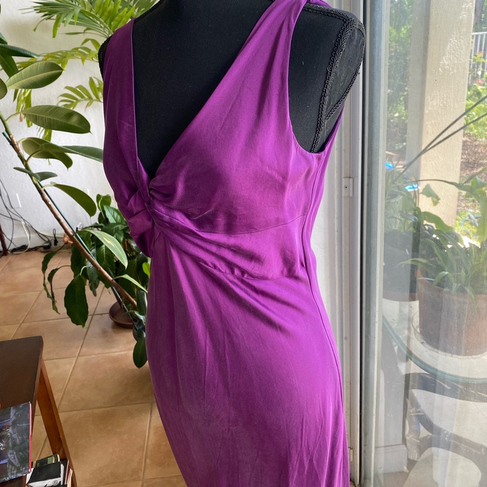 Ralph Lauren Ruched Sheath Dress in Pink and Purple